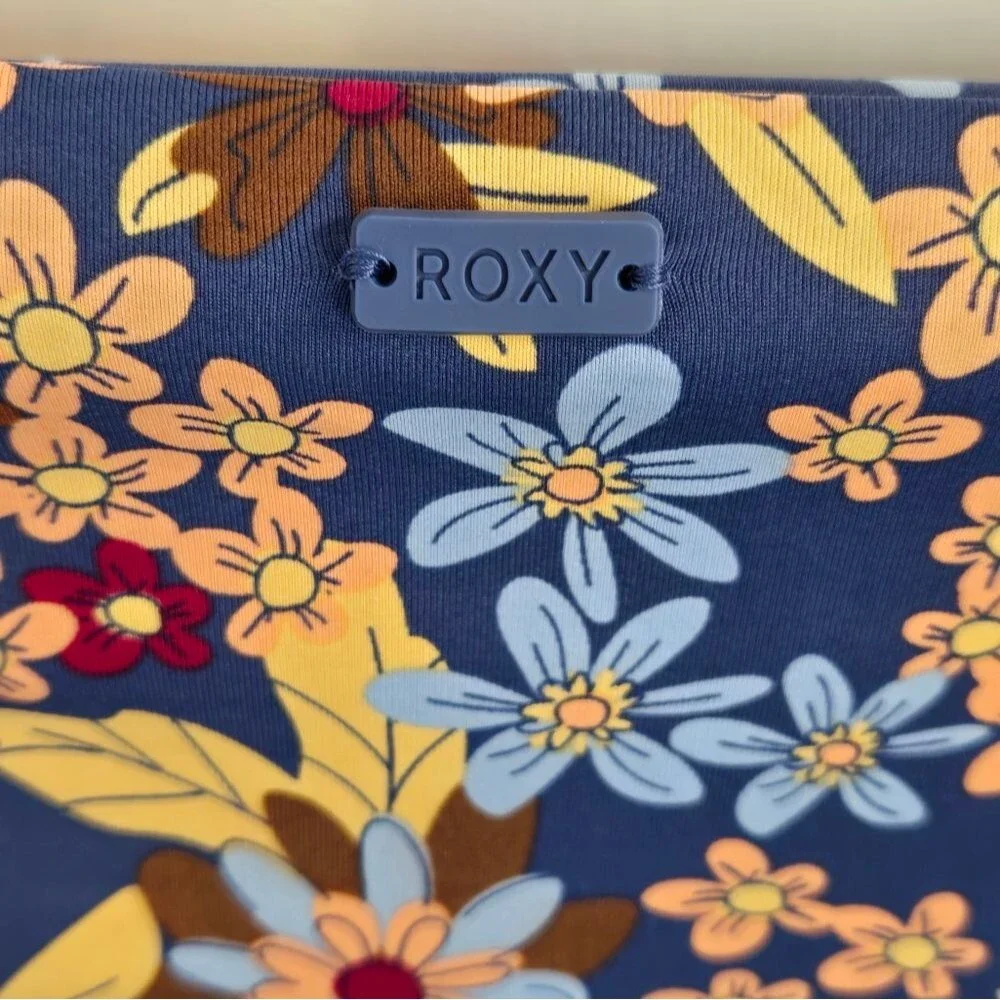 Roxy Beach Classics Hipster Bikini Bottoms Sz XS Bijou Blue New Tropic F…